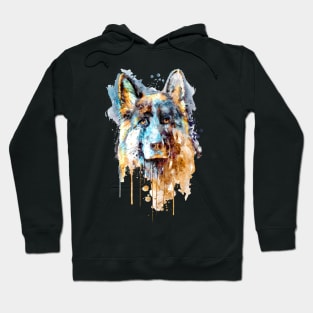 German Shepherd Dog Head Hoodie